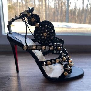 Size 8.5- CHRISTIAN LOUBOUTIN Shiny Nappa Kaleikita 100 Sandals US 8.5/ EU 38.5